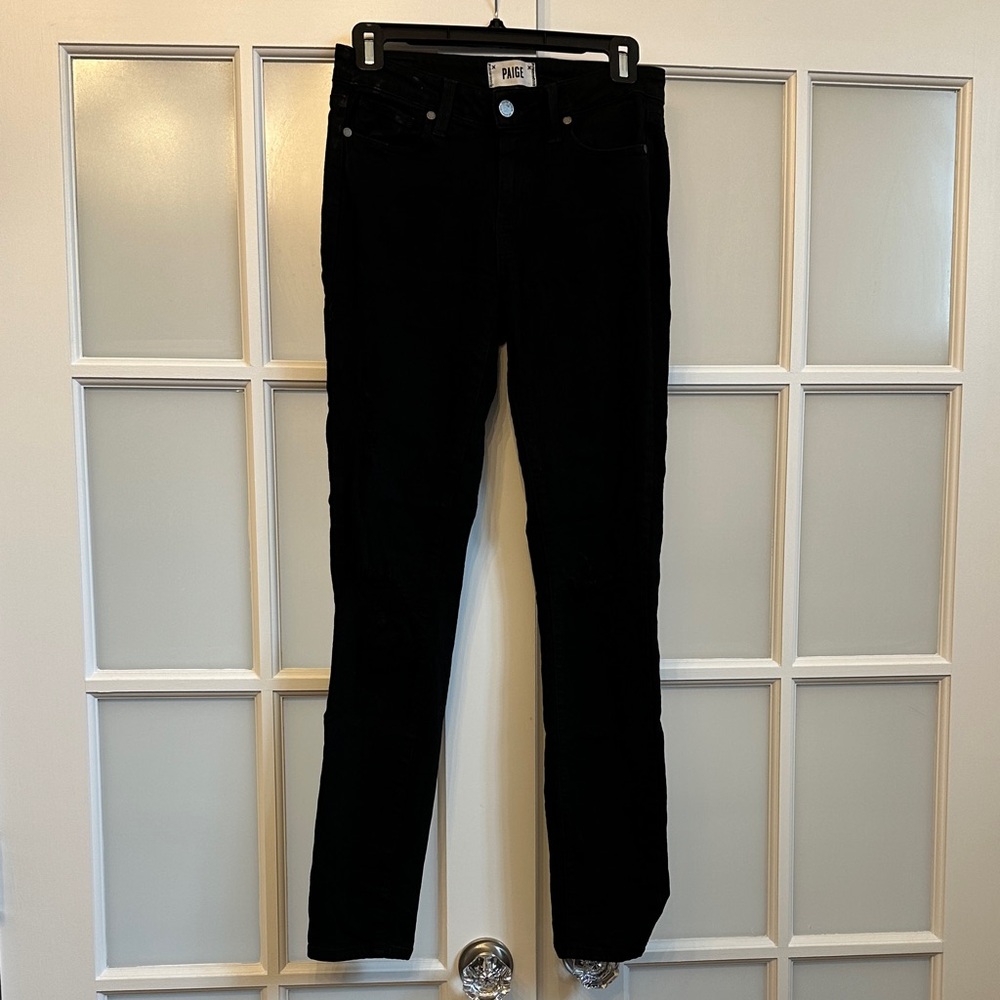 PAIGE Black Distressed Women's Skinny Jeans